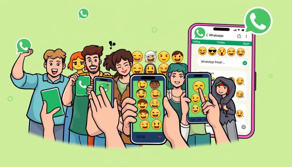 Reaktionen als Voting und Emoji-Abstimmung in WhatsApp